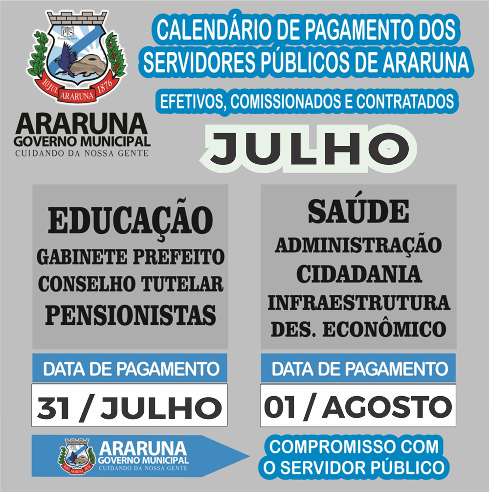 Prefeito Vital Costa anuncia pagamento de todos os servidores referente ao mês de julho