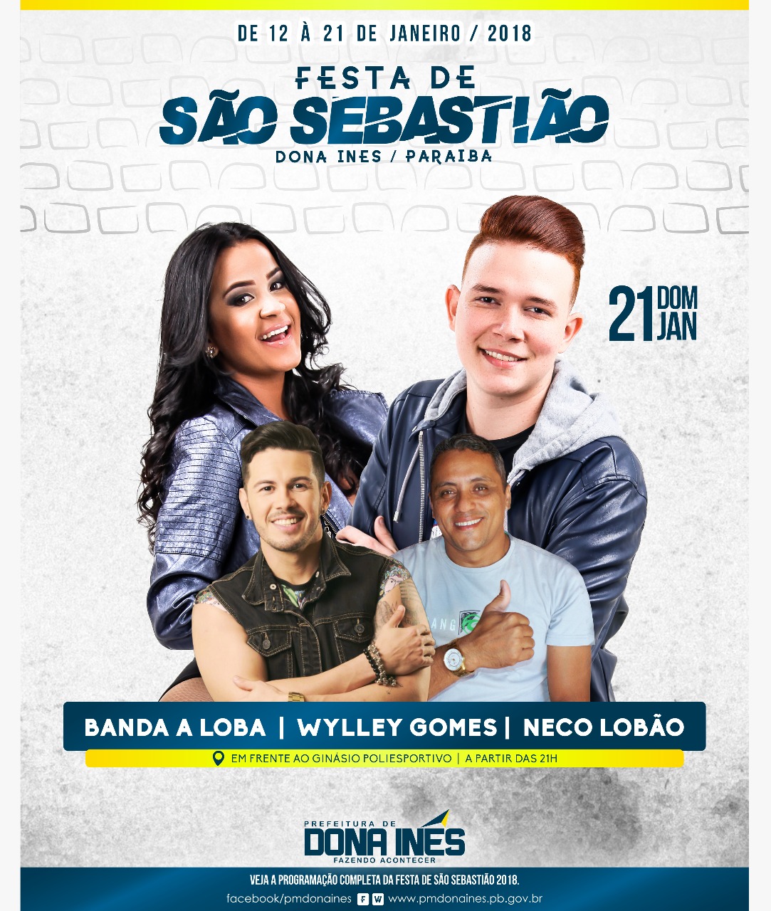 Festa de São Sebastião em Dona Inês conta com show da Banda A Loba neste domingo (21)