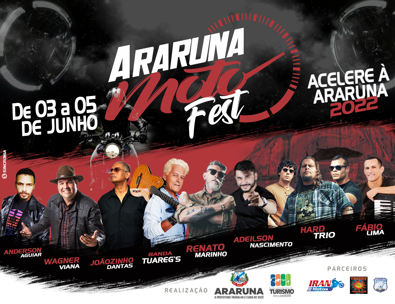 Prefeito Vital Costa anuncia atrações artísticas do Araruna Moto Fest 2022
