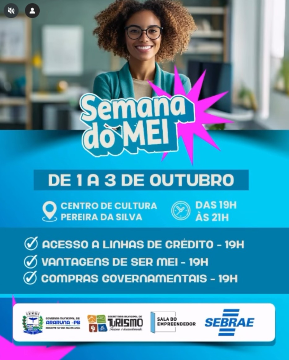 Semana do Empreendedor em Araruna promove capacitação gratuita para empresários locais