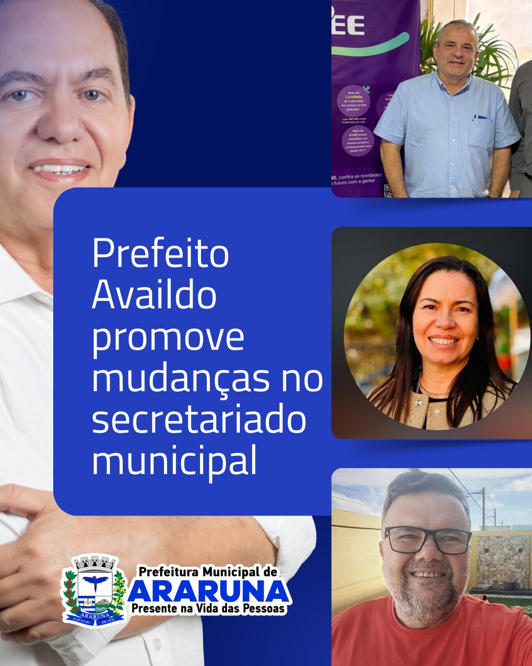 Prefeito de Araruna promove uma série de mudanças no secretariado municipal
