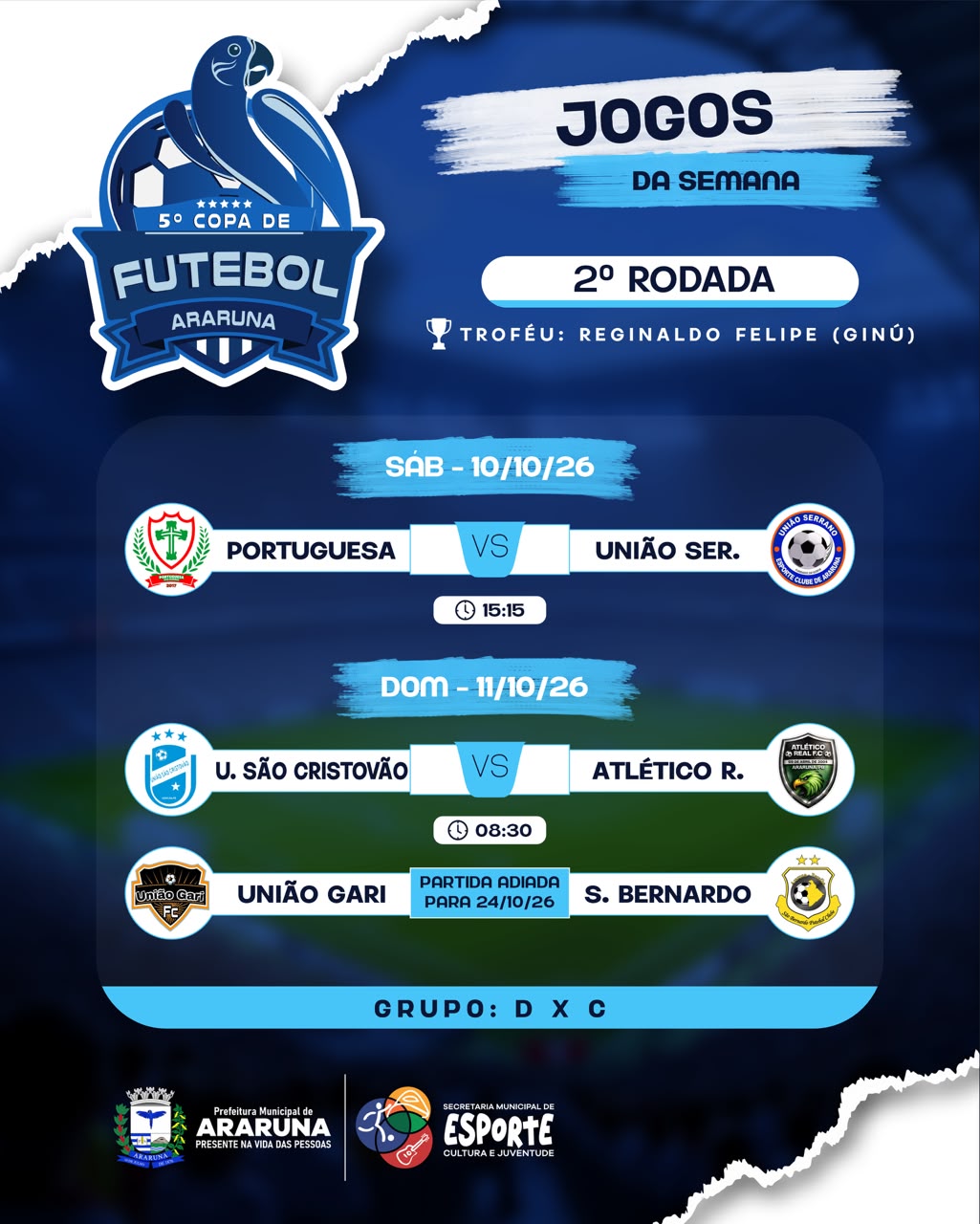 Campeonato Municipal de Futebol de Araruna terá três jogos neste fim de semana