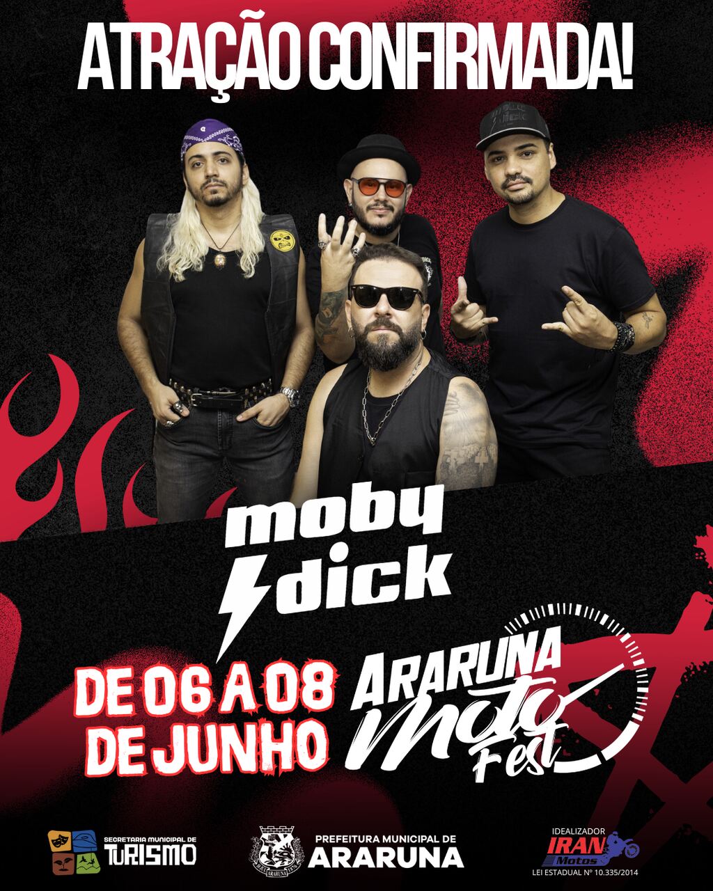 Banda Mobydick de Natal é atração confirmada no Araruna Moto Fest 2025