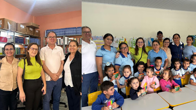 Prefeito de Araruna e secretários visitam unidades de educação infantil e Polo da UAB