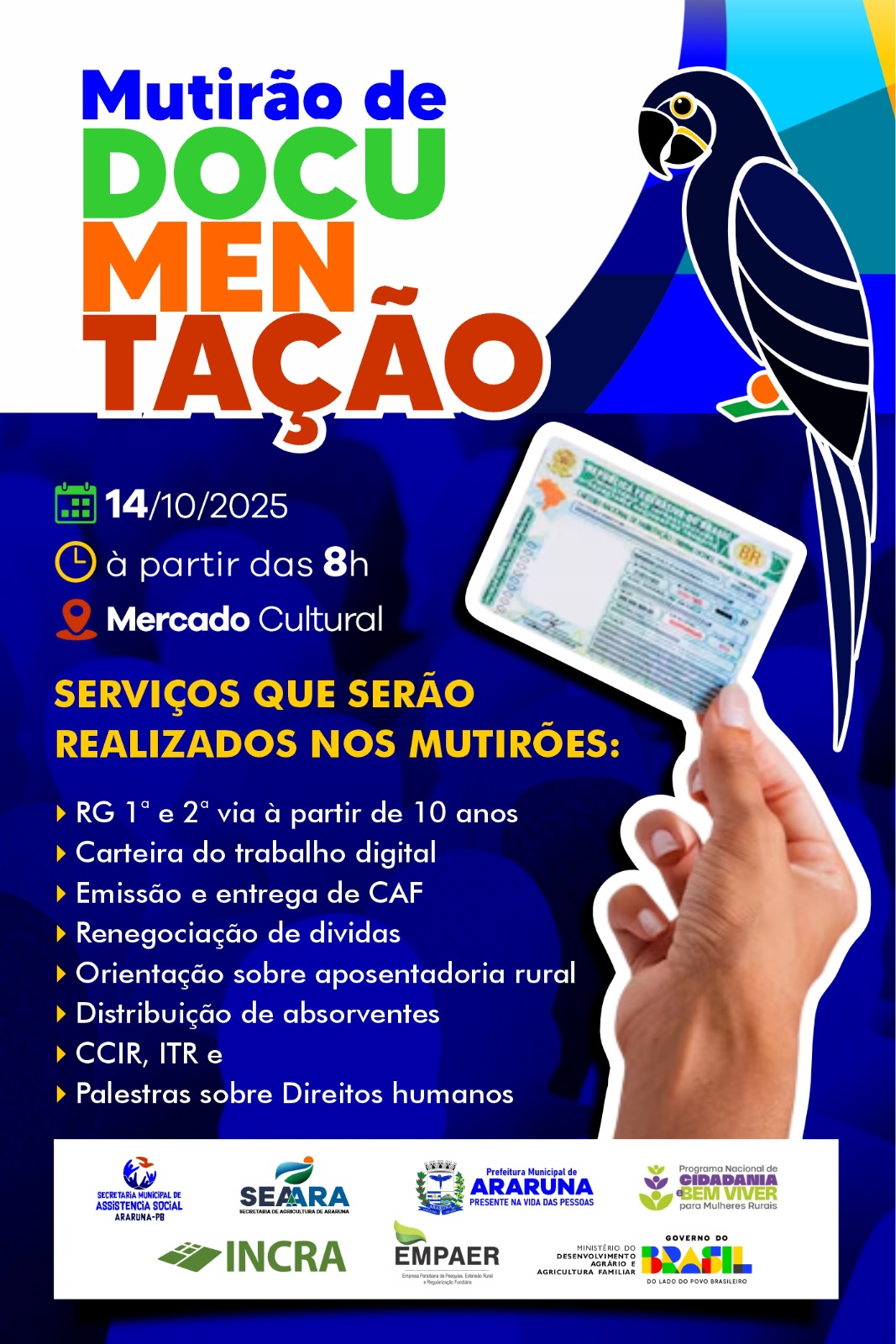 Araruna recebe Programa Nacional de Cidadania e Bem Viver no dia 14 de outubro