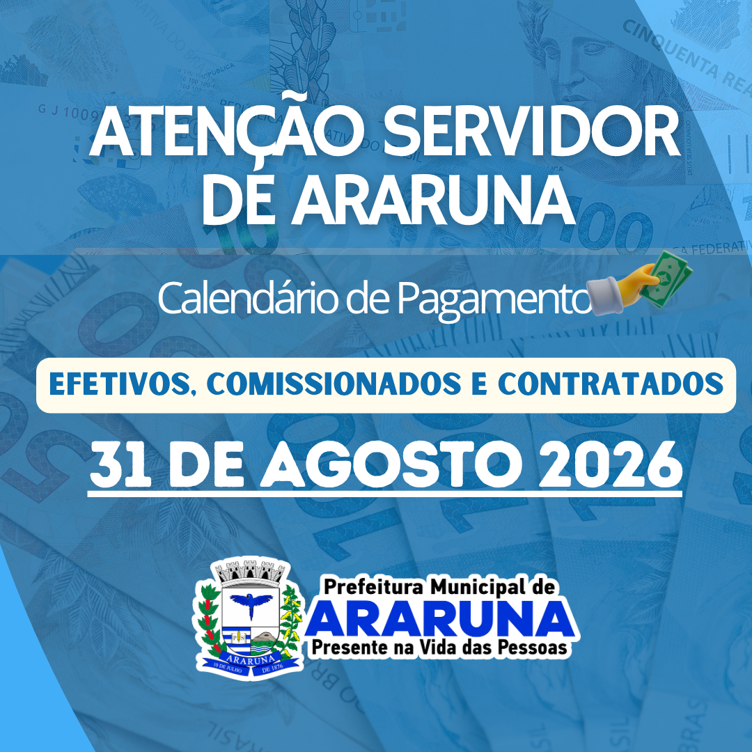 Prefeitura de Araruna mantém compromisso e anuncia pagamento dos servidores para segunda-feira (31)