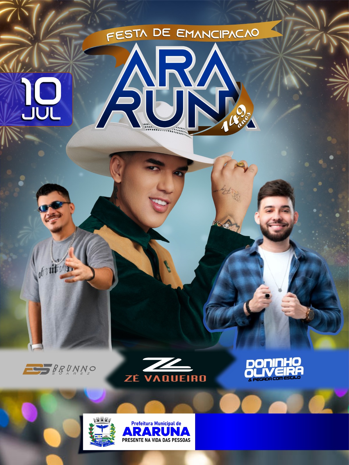 ARARUNA 149 ANOS - Prefeitura divulga programação do aniversário; Confira