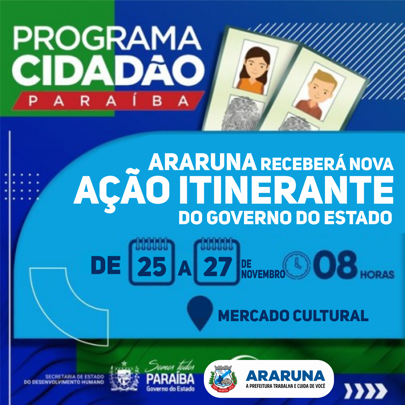 Araruna receberá nova ação itinerante do Programa Cidadão Paraíba