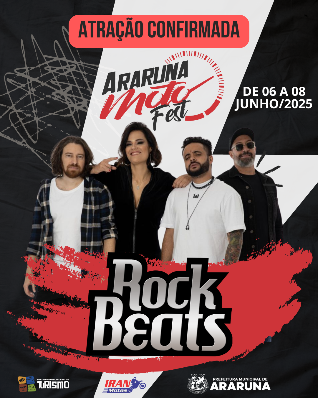Reconhecida nacionalmente, Banda Rock Beats é atração confirmada no Araruna Moto Fest 2025