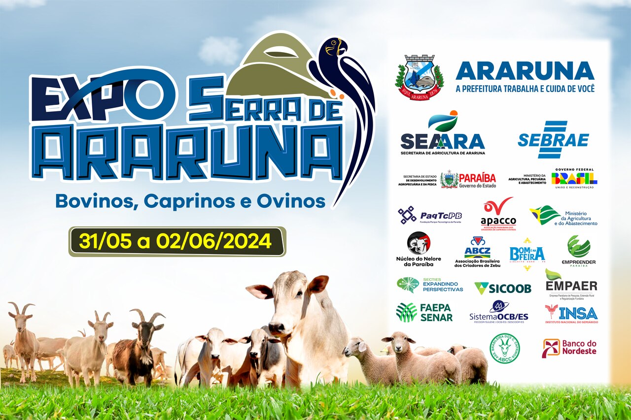 Prefeitura divulga programação da 1ª Expo Serra de Araruna