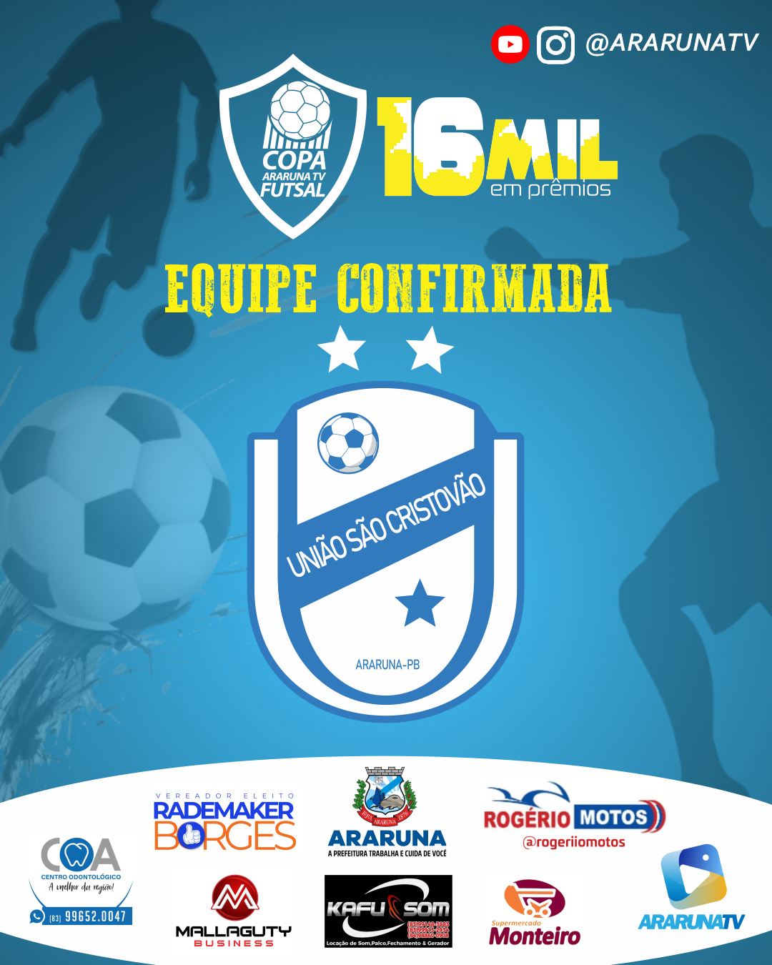 USC Futsal de Araruna confirma participação na Copa ArarunaTV de Futsal 2024/2025