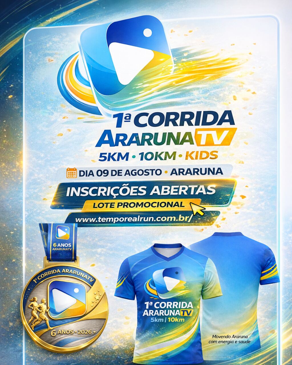 1ª Corrida ArarunaTV abre inscrições; saiba como participar