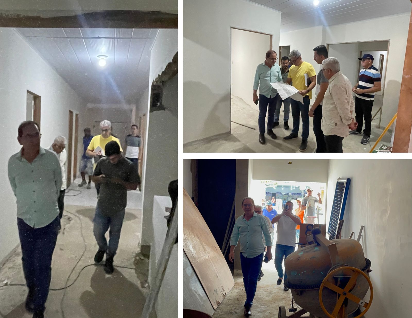 Prefeito Availdo Azevedo visita obra de construção do bloco cirúrgico do Hospital Municipal de Araruna