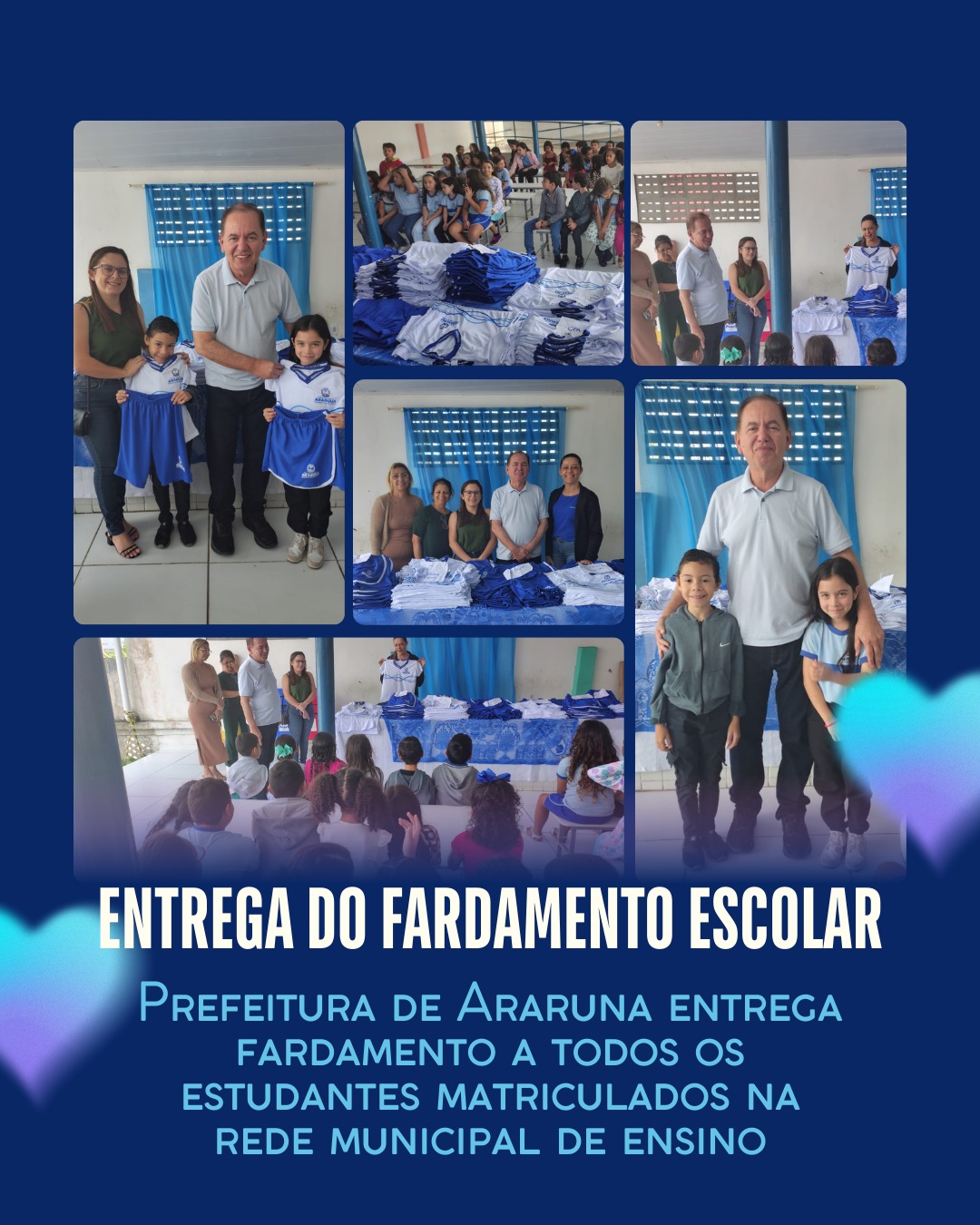 Prefeitura de Araruna entrega fardamento a todos os estudantes matriculados na rede municipal de ensino