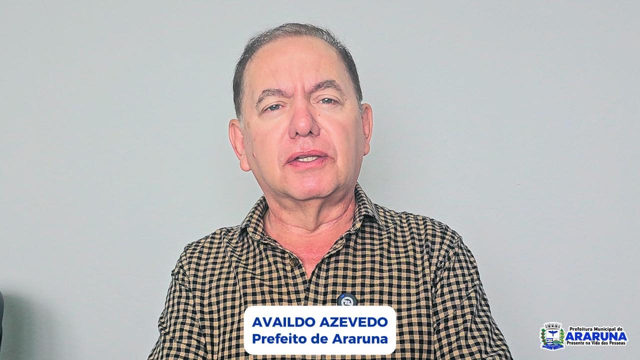 Prefeito de Araruna, Availdo Azevedo, anuncia novas mudanças no secretariado e nas coordenações de Transportes e Limpeza Urbana