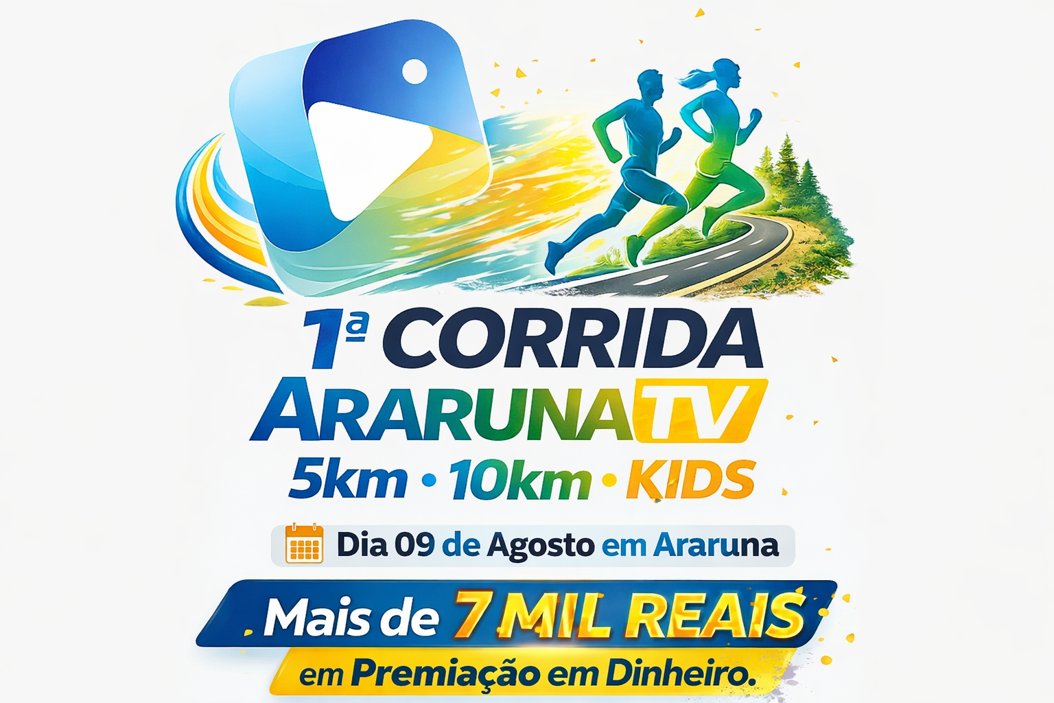 ArarunaTV celebra 6 anos e lança a 1ª Corrida com premiação de mais de R$ 7 mil