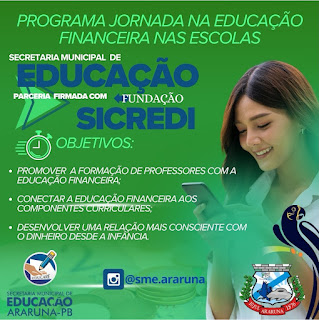 Secretaria de Educação de Araruna firma parceria com o Sicredi para levar educação financeira à rede municipal de ensino