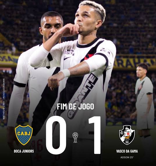 Vasco vence Boca Juniors com um a menos na Bombonera e abre vantagem na semifinal da Sul-Americana