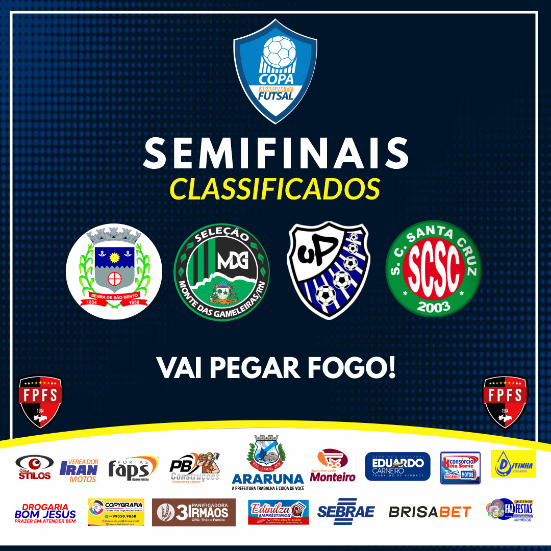 Definido os semifinalistas da Copa ArarunaTV de Futsal 2023