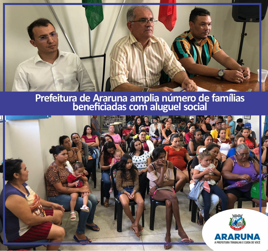 Prefeitura de Araruna amplia número de famílias beneficiadas com aluguel social